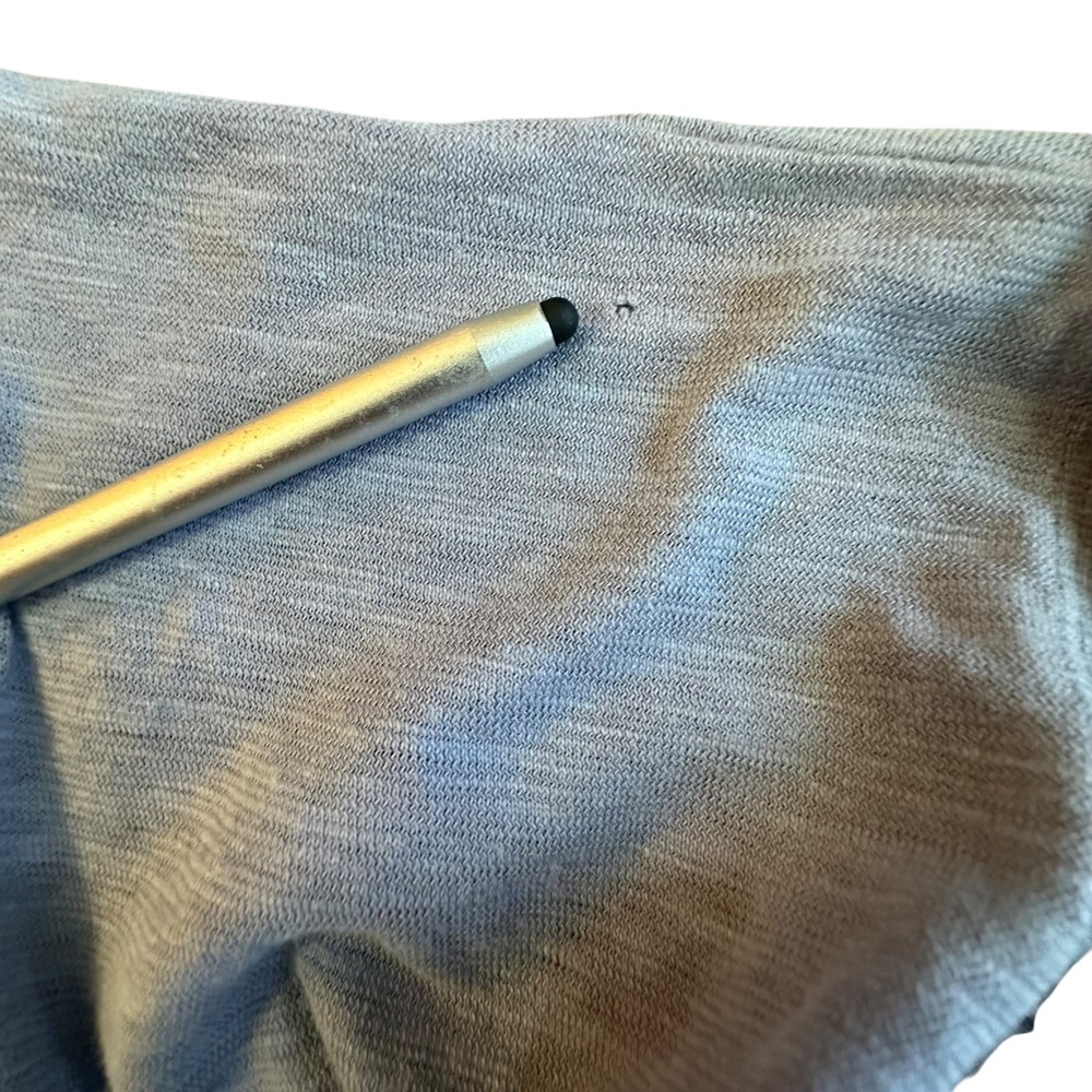 Eileen Fisher Dress Size Large Slate Blue/Gray Hemp Organic Cotton Blend Dress - Picture 5 of 10